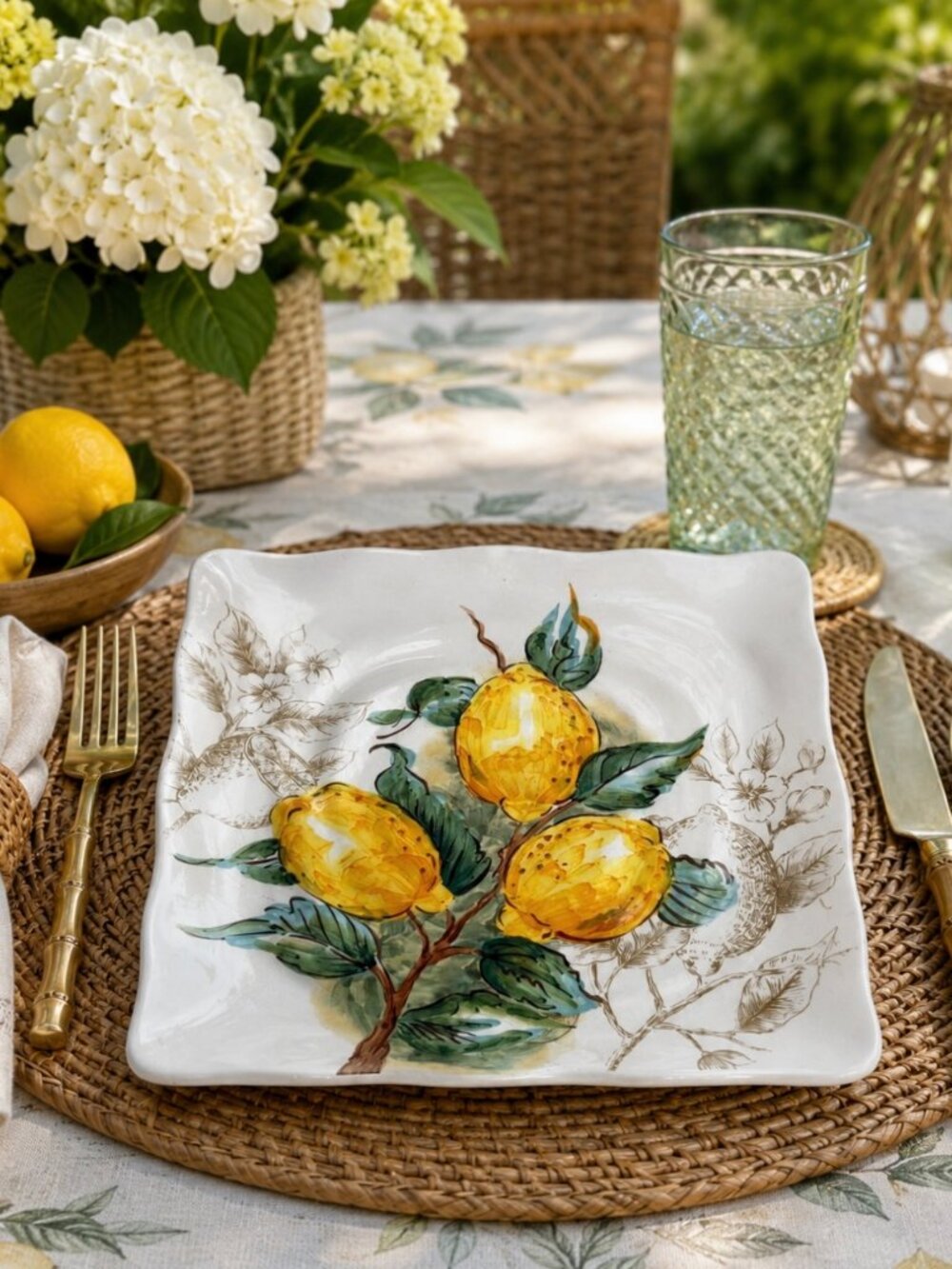 Maxcera Square Lemon Salad Plate